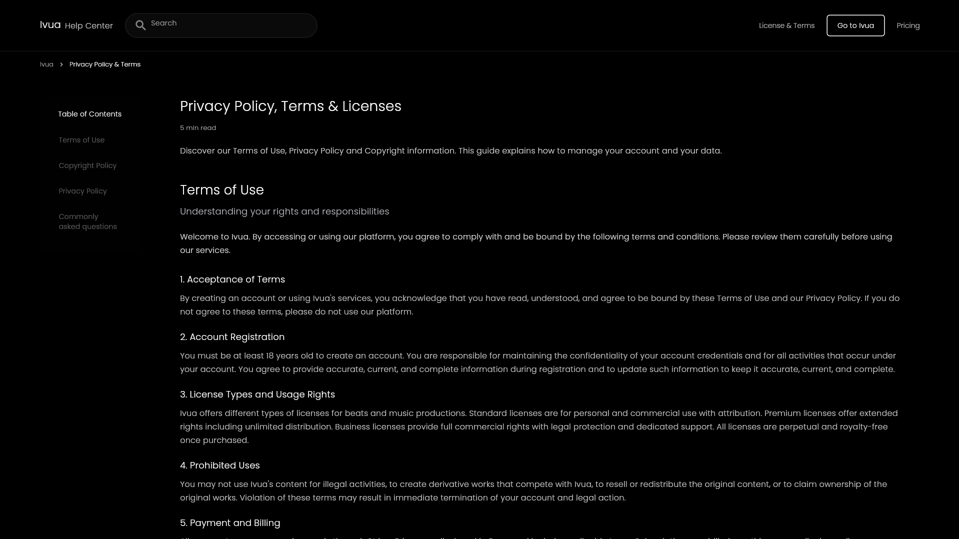 Ivua Help Center - Knowledge Base